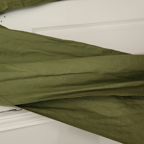 New York & Company Olive Wide Leg Side-Slit Pants - Picture 7 of 12